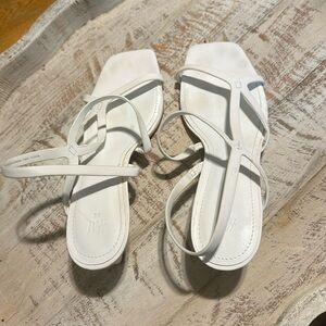 H&M strappy sandals white size 38